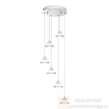Đèn thả bàn ăn Ø330*H1000, LED 5W*6 lamp, ánh sáng trắng, vàng NB 9599/6